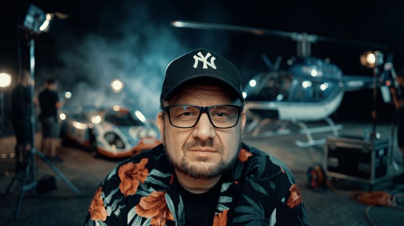 Heiko Kantar, Gr&uuml;nder von thephaze, am Set